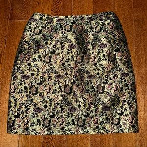 Metallic floral skirt